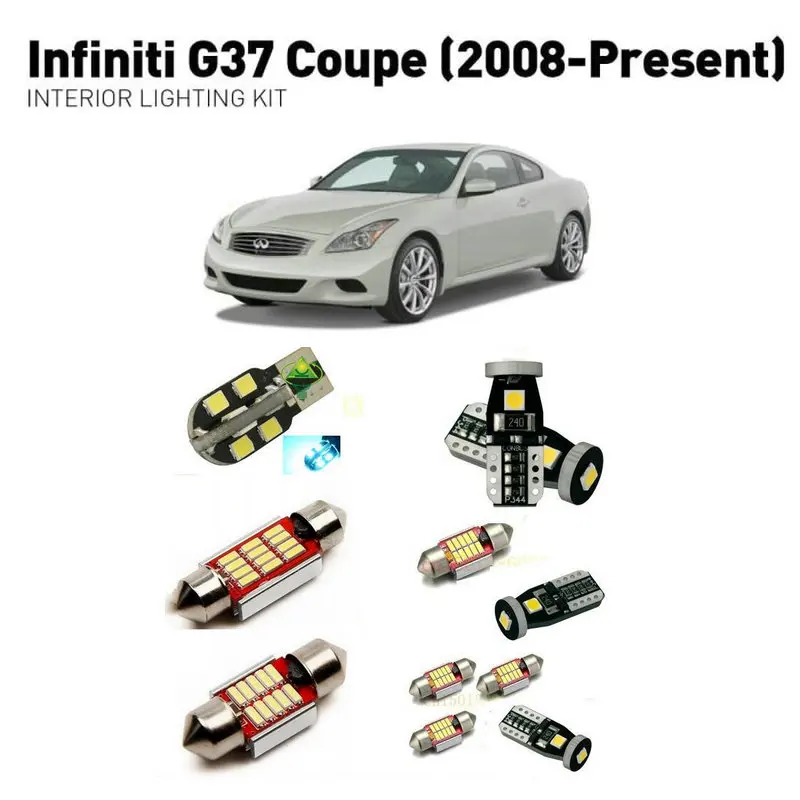 

Led interior lights For Infiniti g37 coupe 2008+ 7pc Led Lights For Cars lighting kit automotive bulbs Canbus