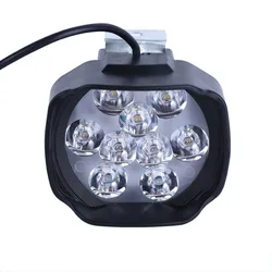 E Bike LED Light 24V 36V 48V 60V 72V 15W faro bici elettrica impermeabile per bici elettrica moto luce anteriore