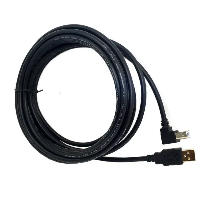 5m 16ft 500cm 표준 USB 2.0 A 유형 수-B 유형 프린터 스캐너 및 외장 하드 디스크 용 각도 90 도 케이블
