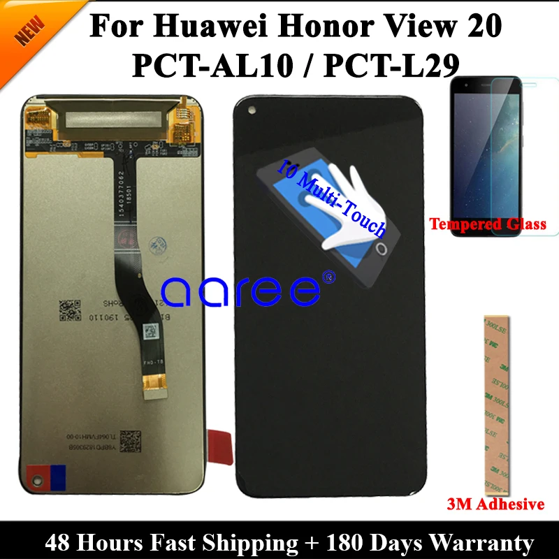 Tested  LCD Display For Huawei Honor View 20 LCD For Huawei Nova 4 LCD Display LCD Screen Touch Digitizer Assembly