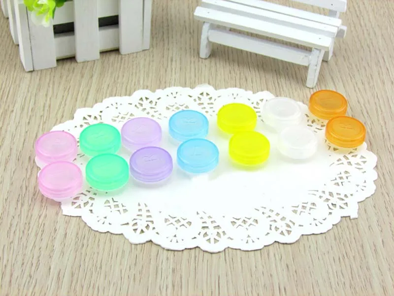 Wholesale 100pcs/lot Glasses Cosmetic Contact Lenses Box Contact Lens Case for Color Lens Eyes Care Kit Holder Container