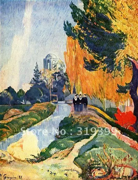 

100% handmade museum quality Oil Painting Reproduction,Les Alyscamps by paul gauguin,free Shipping,oil paintings