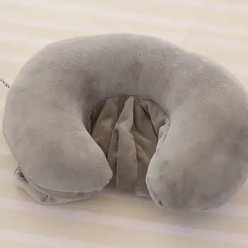 Roztomilý kreslený zvířecí kočka U tvaru mikiny s kapucí cestovní polštář s kapucí opěrka krku s čepicí pro spaní venkovní letadlo 10 nejlepší prodej cestovní polštář s mikinou - №9