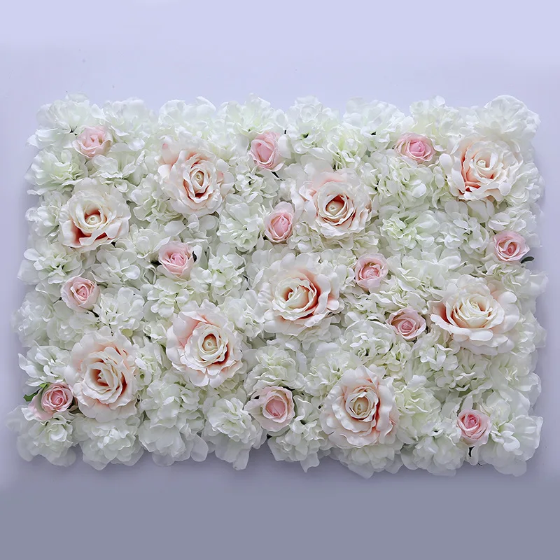 

40X60cm Artificial Silk Flower Wall Panel White Flowers Hydrangea Wedding Decoration Wedding Party Backdrop Decor 12pcs/lot