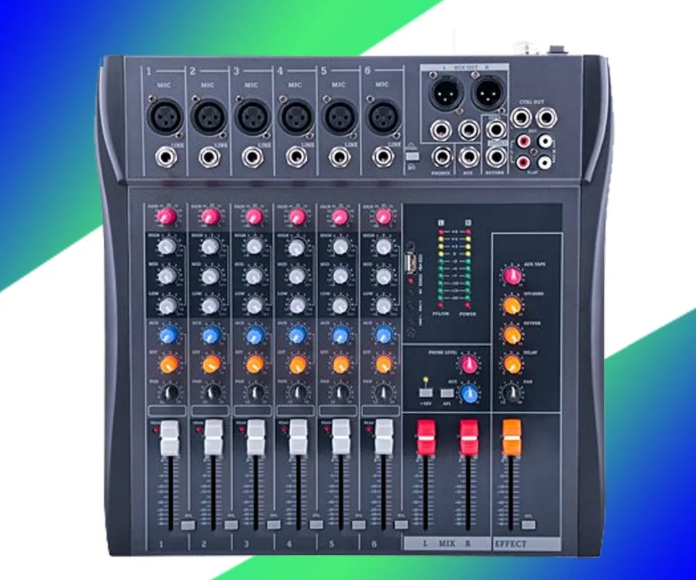 Mezclador De Audio profesional CT80S, 8 canales, Mezcladora De DJ USB