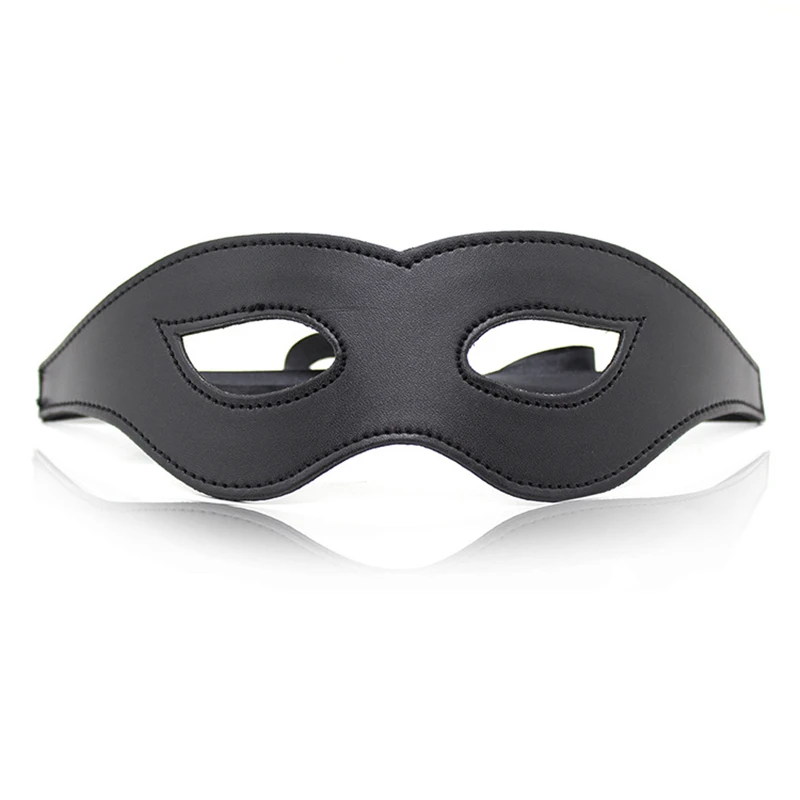 Blindfold PU Leather Slave Sex Toys for Couple SM Bondage Erotic Toys Fetish Adult Games Sexy Eye Mask Diamond Pattern