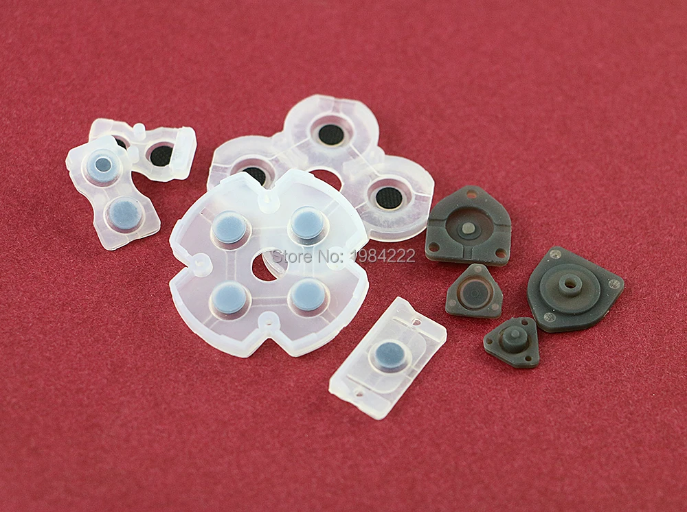 100sets/lot  for Playstation 4 PS4 Controller Conductive Silicone Rubber Pads for  Buttons Repair Replacement Part