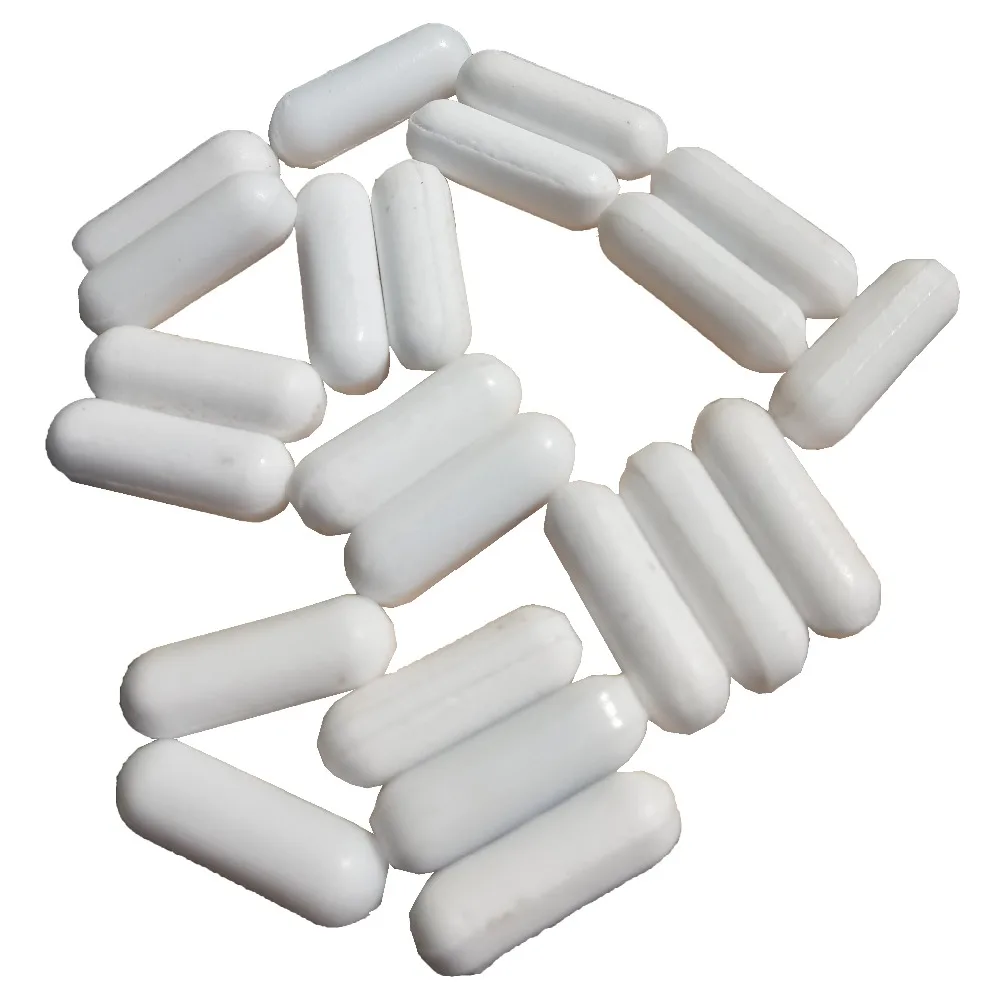 C5x15mm PTFE Magnetic Stirrer Mixer Stir Bars without Pivot Ring Stirring Bars PTFE Stir Rod  Spin Bars, Pack of 10pcs