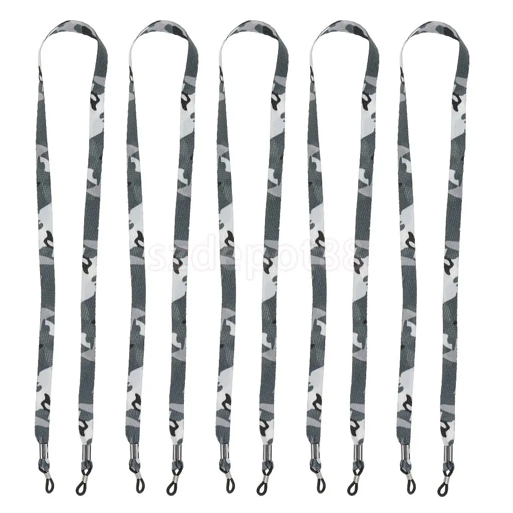 5 Pieces Camouflage Sunglasses Lanyard Strap Men Women Eye Glasses Cord Holder 60cm