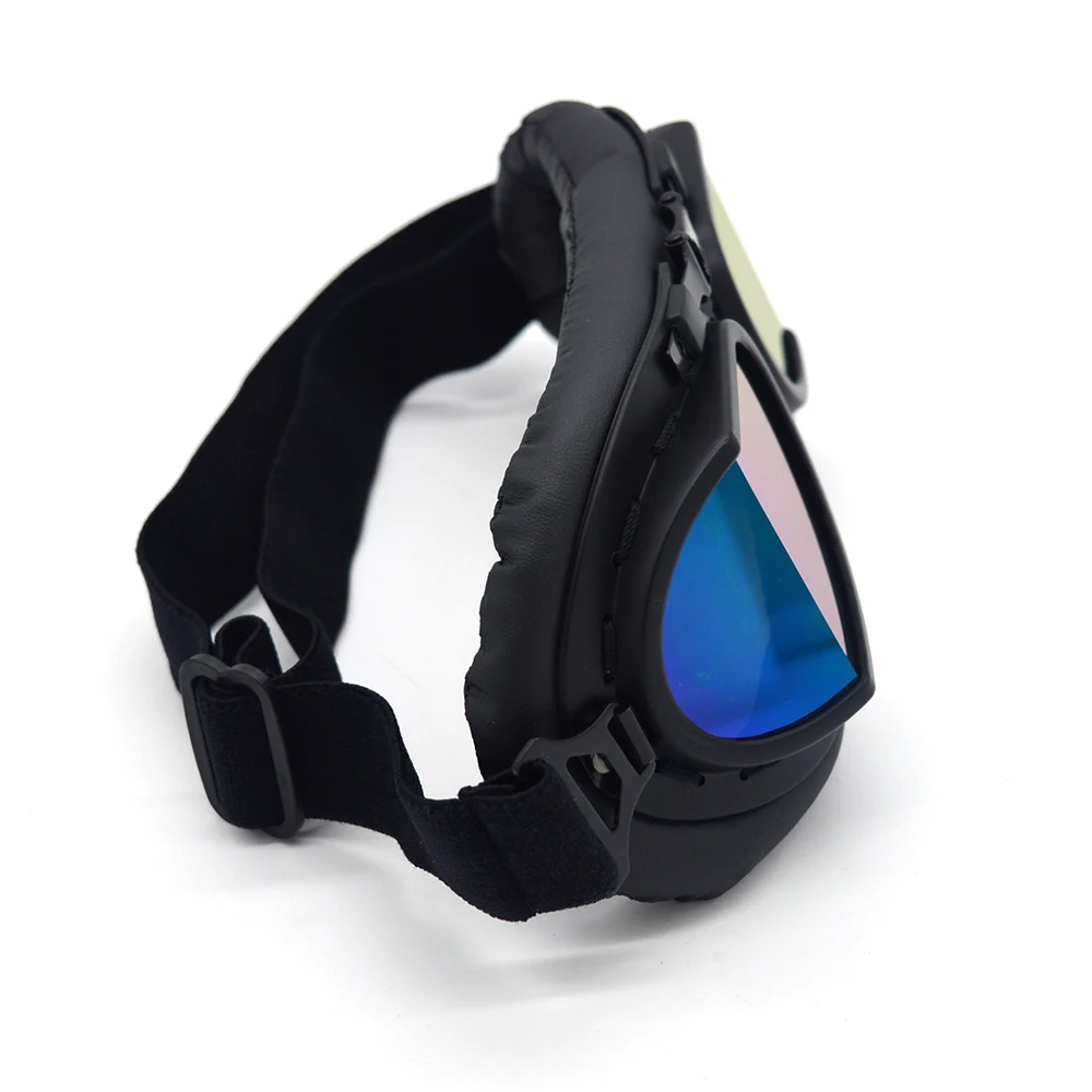 5 Màu Sắc Ống Kính Mũ Bảo Hiểm Kính Với Hút Thuốc Ống Kính Xe Máy Kính Vintage Phi Công Da Biker Cho Xe Máy Xe Đạp Kính