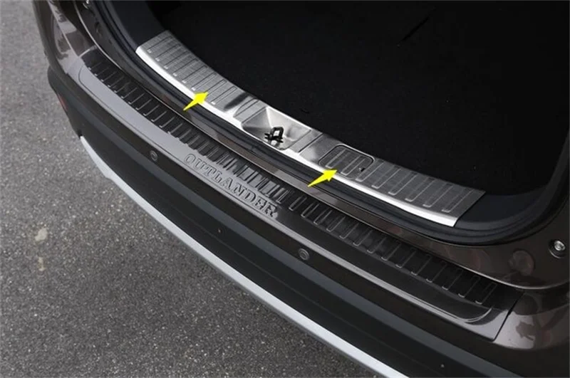 

Stainless Steel Inner Rear Bumper Protector Sill Trunk Tread Plate Trim Fit For Mitsubishi Outlander 2016 Car Styling 1pcs/set