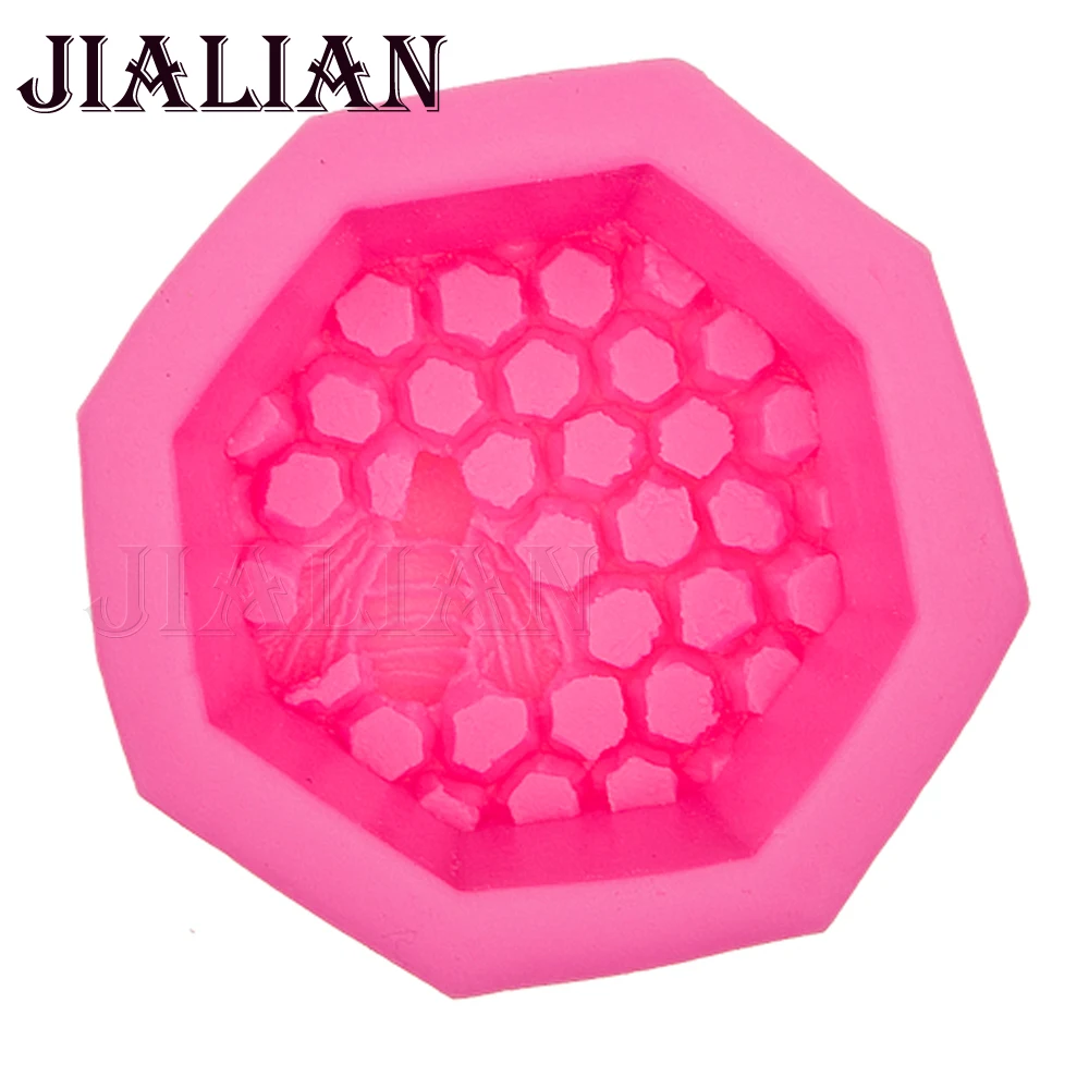 3D Bee honeycomb DIY Hornet's nest Cake Decorating Tools Silicone Fondant Baking Mold  Cupcake soap Chocolate Mould T0591