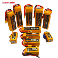 TCBWORTH RC Lipo Battery 2S 3S 4S 6S 11.1V 14.8V 22.2V 1300 1500 1800 2200 3000 4200 5200 6000mah Battery XT60-T Deans Plug