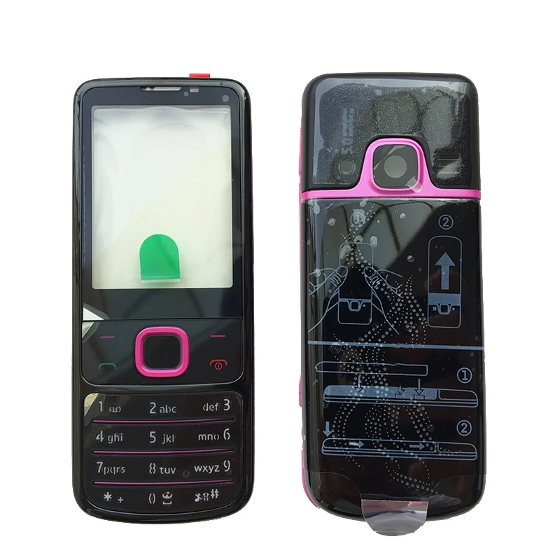 New Facing Frame + Middle + Back Cover + Keyboard For Nokia 6700 6700C Full Housing Replece Part With Logo