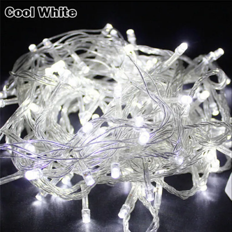 Guirlande lumineuse LED d\'extérieur étanche, 10M 20M 30M 50M 100M, CA 220V pour vacances Patio, noël, mariage, décoration