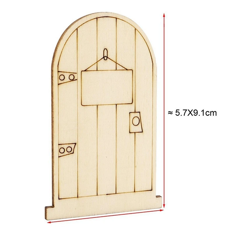 

Elf Door Mini Wooden Fairy Door Fairy Garden Miniature Decoration Pack of 50