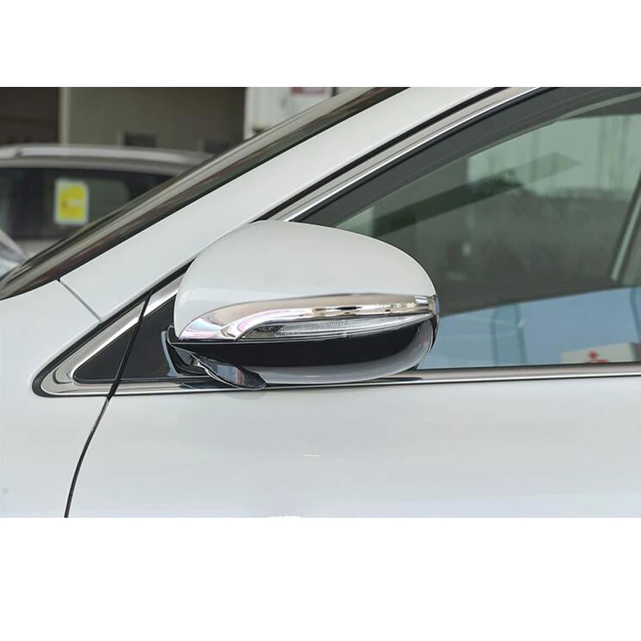 Fit For Kia Sorento 2015 2016 2017 2018 Car Rear View Mirror Decoration Strips Trim Cover Styling Garnish Stickers ABS 2Pcs