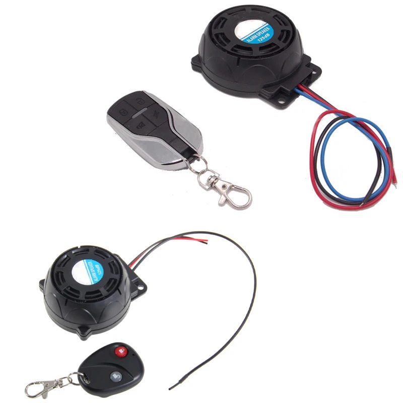 Motorcycle Remote Alarm Scooter Vibration Anti-theft Alarms DC 12V Motobike Security System Motor Moto Universal One Way Alarma