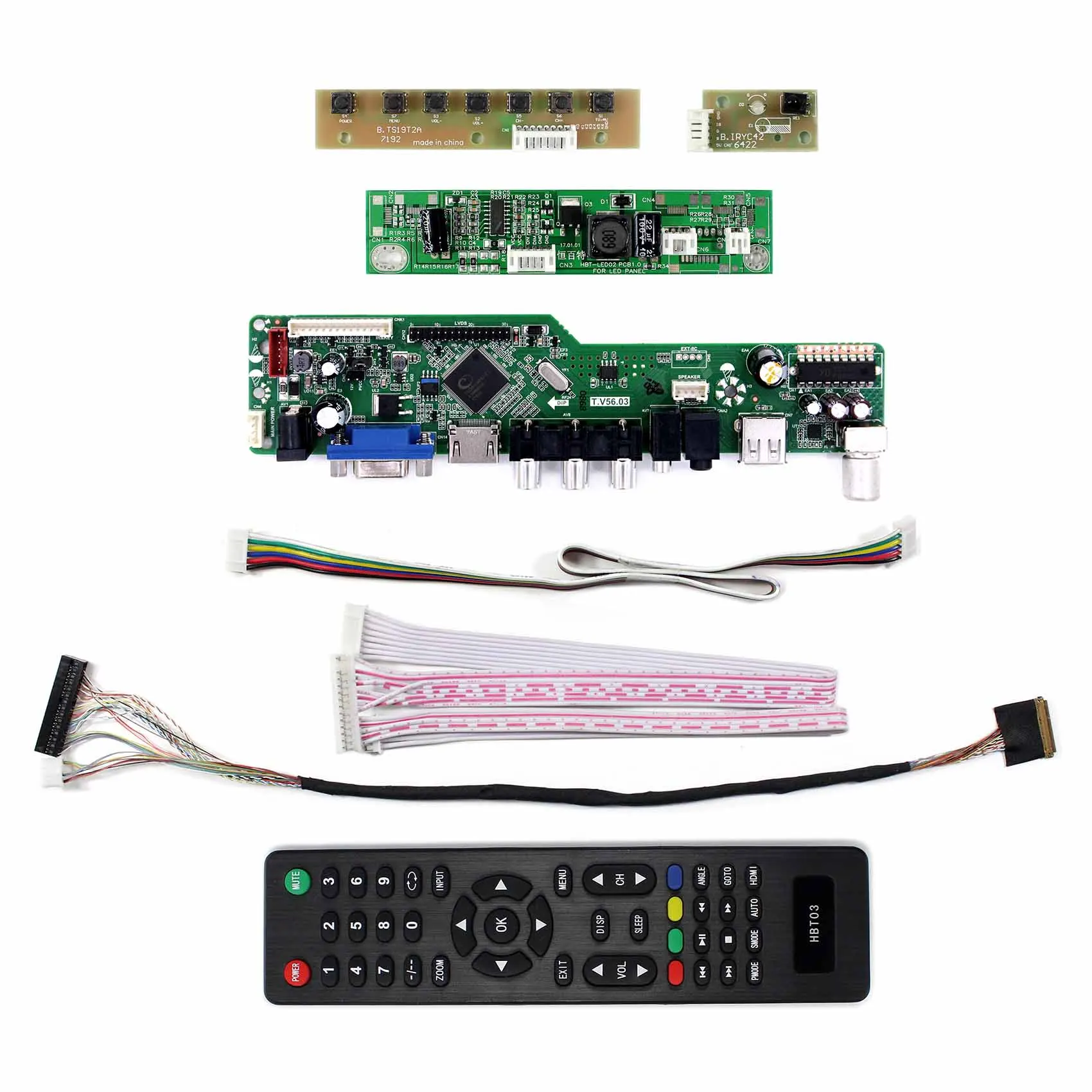 HD-MI VGA AV USB RF LCD Board Work for 17inch 1920x1200 LTN170CT10 LP171WU6 LCD Screen