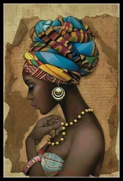 

Needlework for embroidery DIY Crafts DMC Color High Quality - Counted Cross Stitch Kits 14 ct Oil painting - African Girl