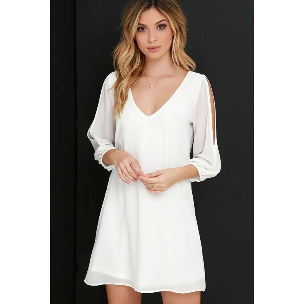 new 2021 Summer Fashion women casual chiffon solid party dress off the shoulder 2XL Size dresses loose casual sexy dress