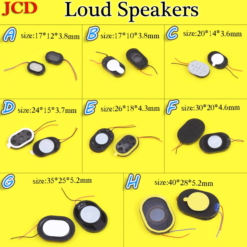 Common Maintenance parts Earpiece Speaker Ear Oval loudspeaker with electric wire 17*10*3.8/17*12*3.8/20*14*3.6/24*15*3.7mm...