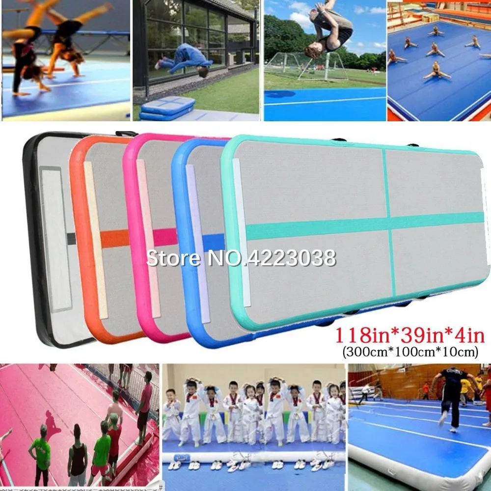 Piste d'Air Gonflable en PVC de 0.9mm, 3x1x0.1m, pour Tramimmersion, Gym, Livraison Gratuite