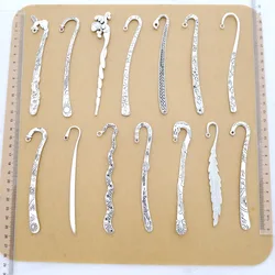 wholesale free shipping 10pcs/lot appx. 12cm antique silver bookmark/hair sticker/hairpin shape alloy charm pendant retro