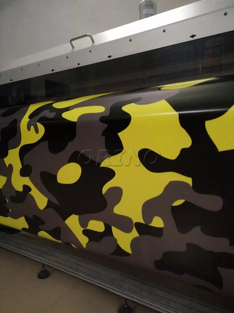 Car Styling Large Yellow Black Camouflage Vinyl Wrapping Urban Camouflage Car Wrap Vinyl Sticker Car Body Covers Air Bubble Free