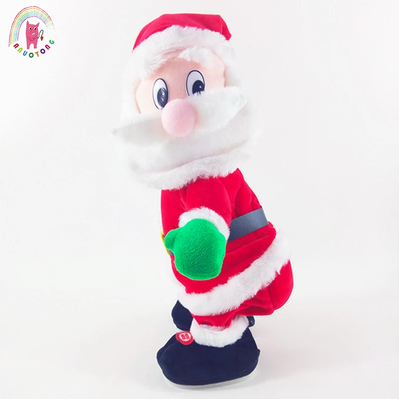 

Santa Claus Dancing shake hips plush doll creative electric Vocal doll stuffed Christmas electric toy height 35 cm Christma gift