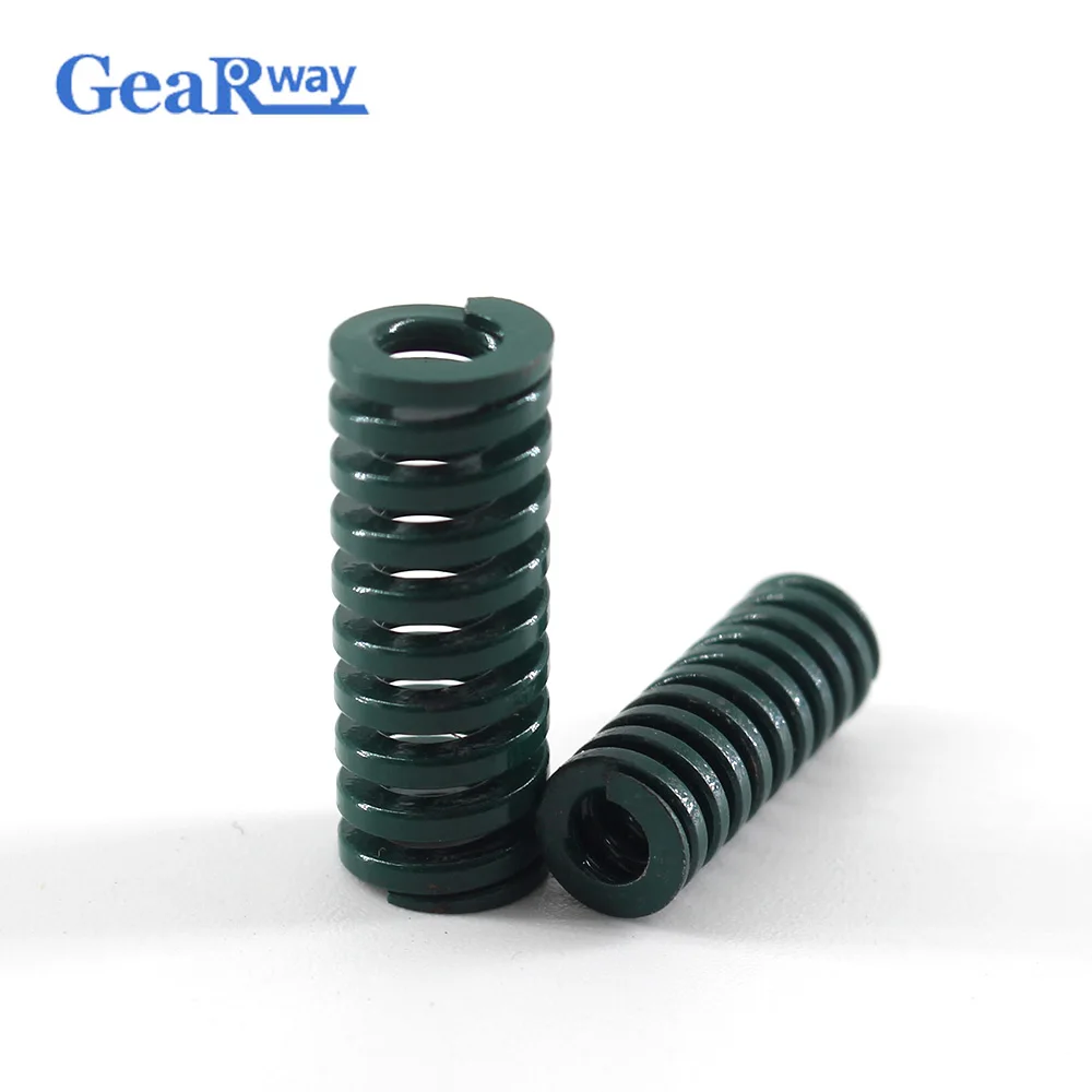 

Gearway 4pcs Green Die Spring Long 28% Compression Ratio Compression Die Spring TH12x20/12x25/12x30/12x50/12x55mm Mould Spring