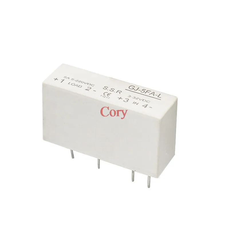 1PC Circuit board single phase contact pin GJ-5FA-L DC-DC PCB SSR Input 3-32VDC,Output 5-220VDC 5A Solid State Relay CZYC