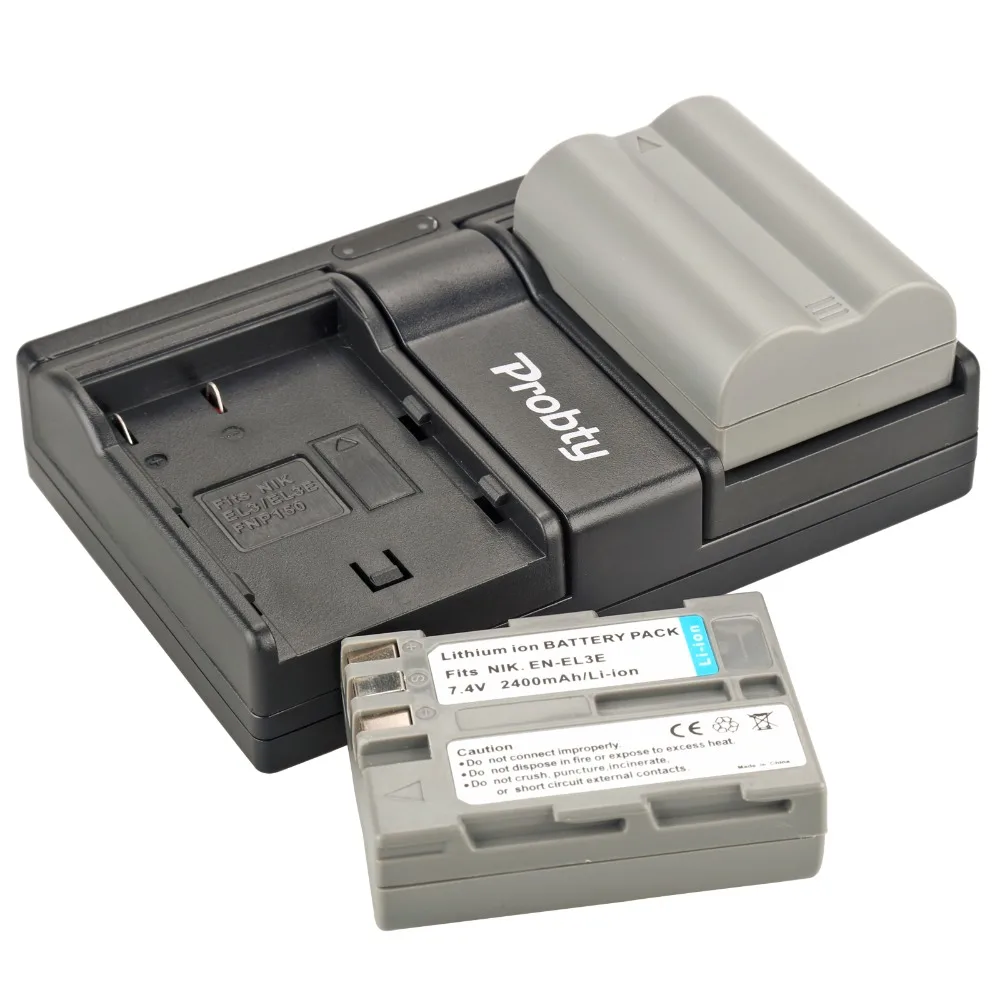 2 Pcs EN-EL3e EN-EL3e Camera Battery + USB Dual Charger For Nikon D300S D300 D100 D200 D700 D70S D80 D90 D50 MH-18A