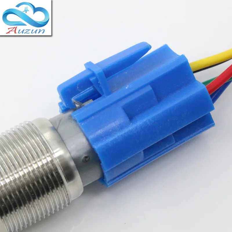 The 19 mm metal button switch base five terminals are not welded Line 20 cm long