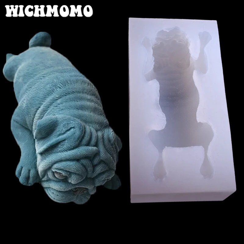 

2021 New Fashion 1PCS Shar Pei Pendant Craft DIY UV Resin Liquid Silicone Molds for Earring Necklace Decorations Making Jewelry