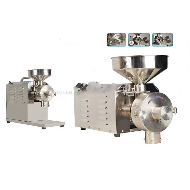 1PC 220V commercial flour mill medicine pulverizer cereal grain grinding machine 1100W steel bean wheat rice sesame grinder