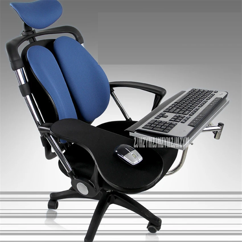 OK-010 Multifunctional Full Motion Chair Clamping Keyboard Holder Lapdesk+Square Mouse Pad+Chair Arm Clamping XL size Mouse Pad