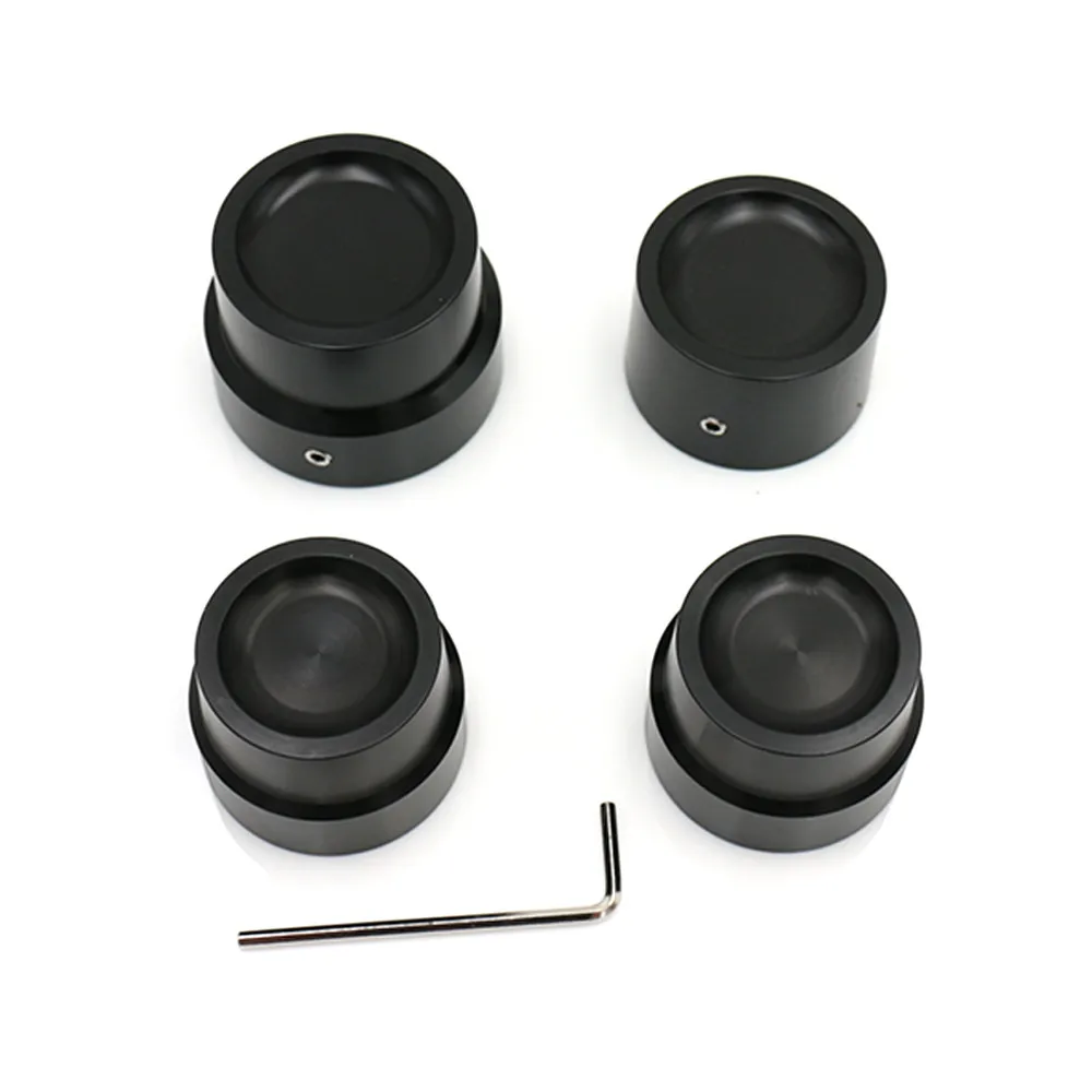 1 set Black/Chrome CNC Aluminum RC Front /Rear Axle Cover Cap Nut For Harley Sportster XL 883 1200