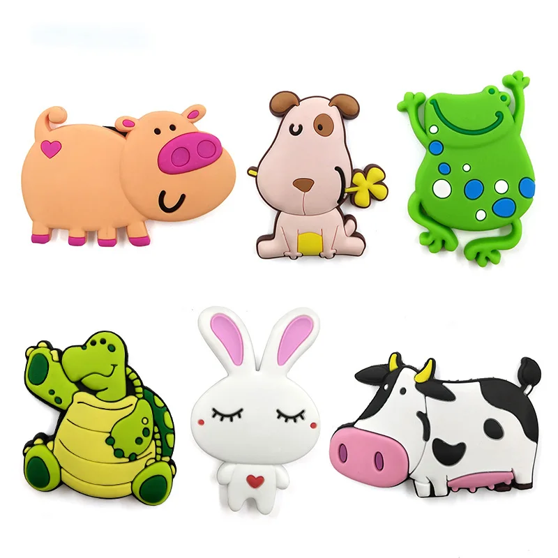 Frog silicone fridge magnets Cartoon animal whiteboard sticker Refrigerator Magnets Kids Message post Home Decoration