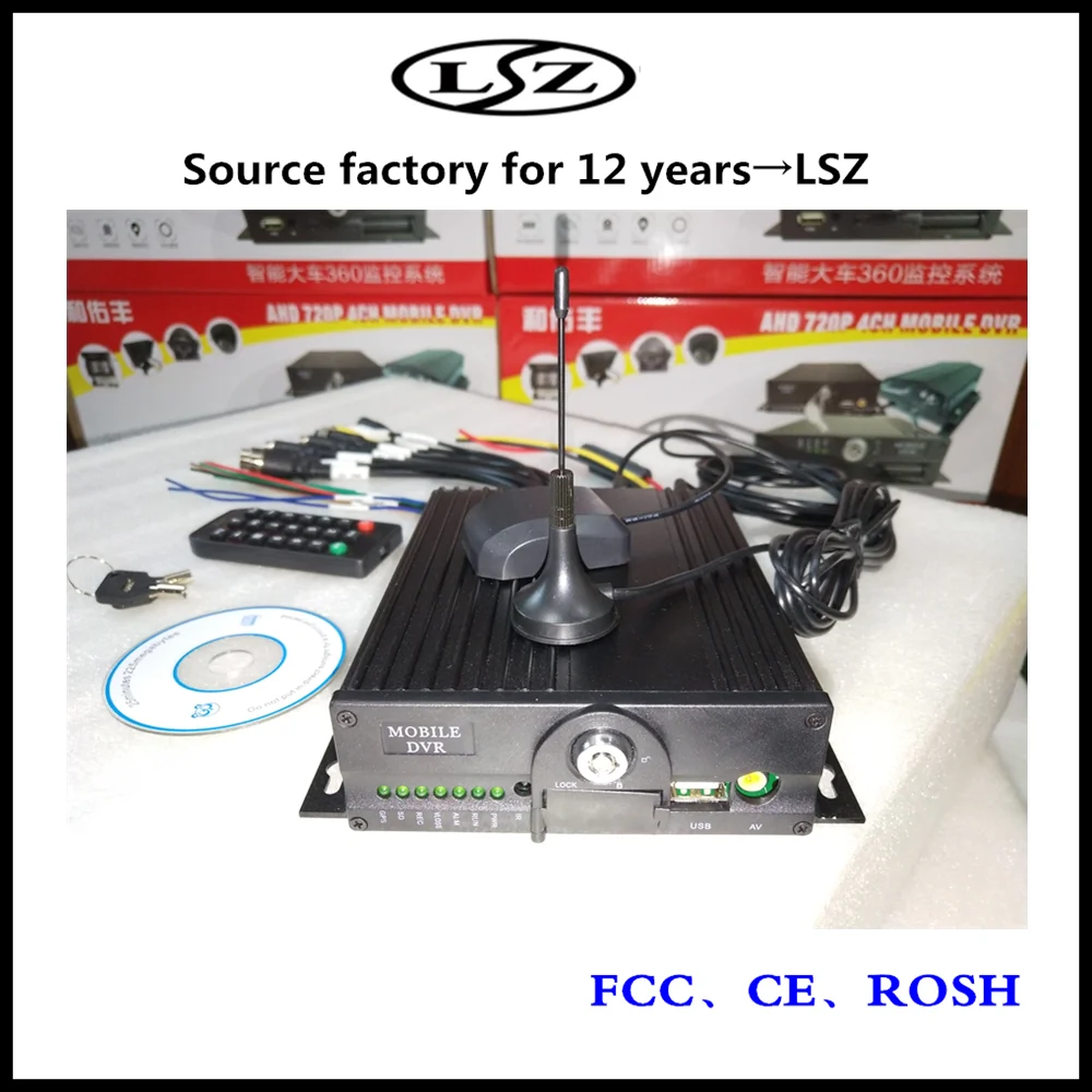 

Factory direct 4 channel remote monitoring of dual SD card 3G GPS positioning support NTSC/PAL mode