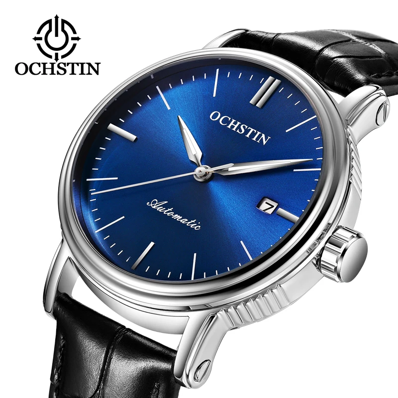 

OCHSTIN Luxury Top Brand Fashion Casual Leather Wristwatch Mechanical Sport Watch Men Military Clock Man Relogio Masculino