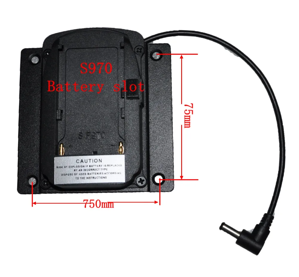 new battery change to DC power F550 F570 F750 F770 F960 F970 battery mount For LCD DSLR On HDMI Camera Monitor