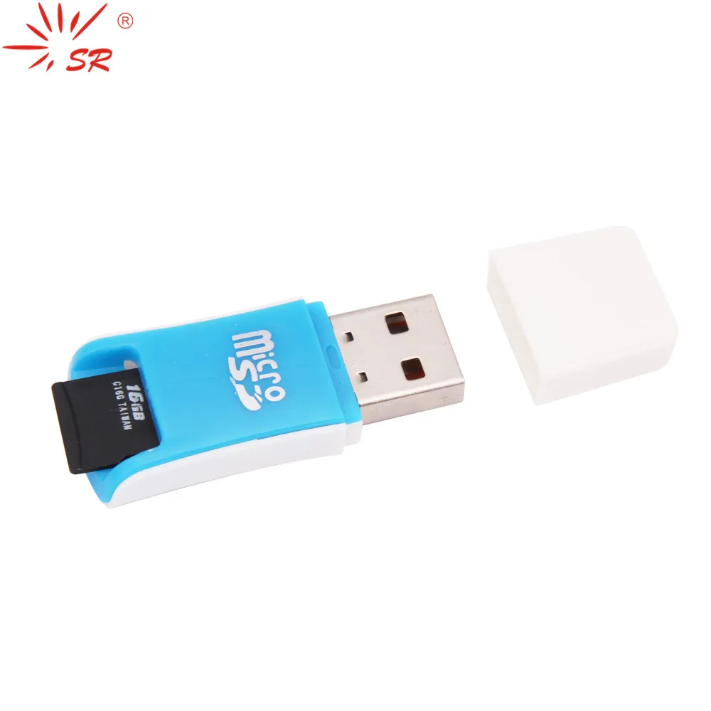 SR USB-قارئ بطاقة نقل فعال ، محول بطاقة ذاكرة T-Flash