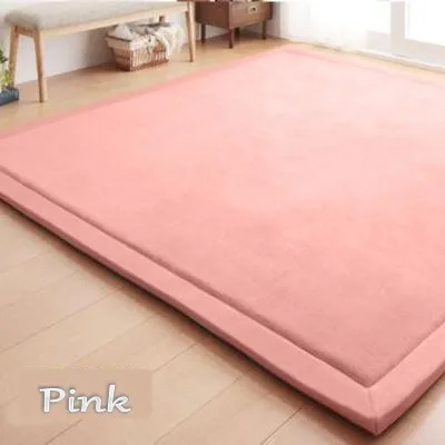 PAYSOTA-Coral Fleece Tatami Mat, Thickening Rug, Baby Crawling Carpet, Living Room, Tea Table, Bedroom, Shop