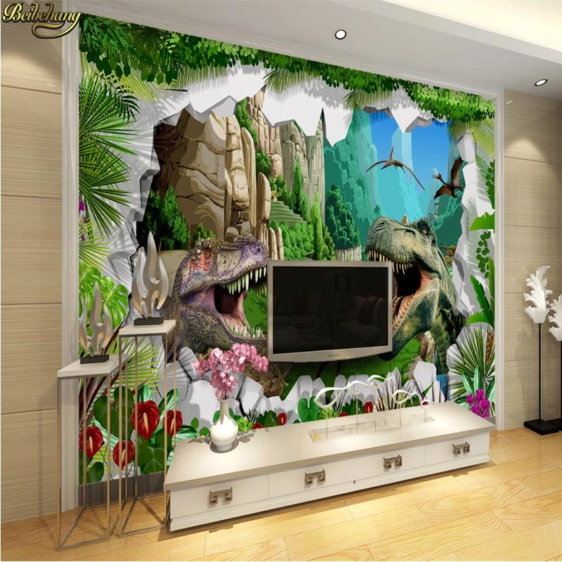 beibehang papel de parede 3D wall mural wallpaper-3d Luxury HD Ancient dinosaurs Child Art large photo wall papers home decor