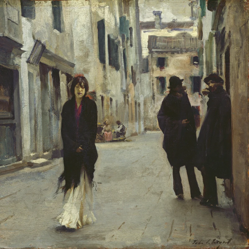 scenery canvas painting mural prints home decor poster giant picture John Singer Sargent  girl on the street