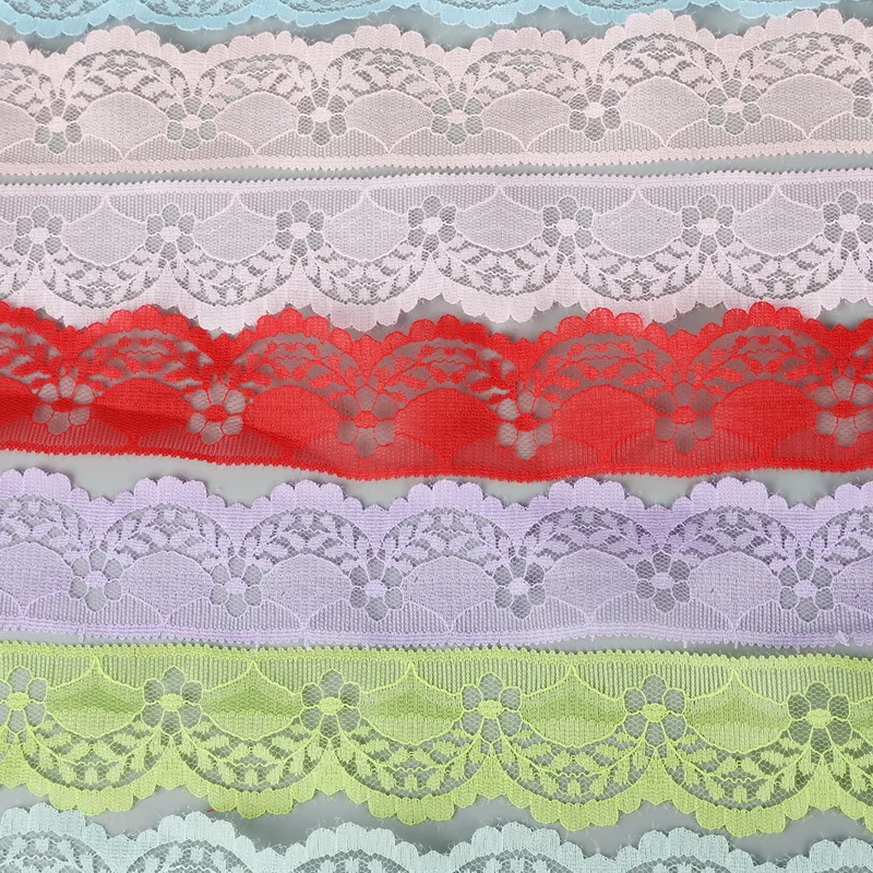 Di modo 5 yards/lotto 13 Colori Del Nastro Del Merletto di DIY Ricamato Net Lace Trim Tessuto Per La Decorazione di Cucito Forniture