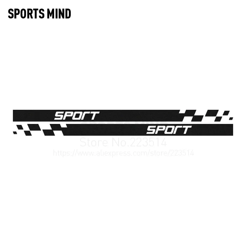 1 Pair Customizable Sport Car Styling Sticker Decal For Bmw Honda Audi Volkswagen Toyota Ford Renault Seat Nissan Accessories