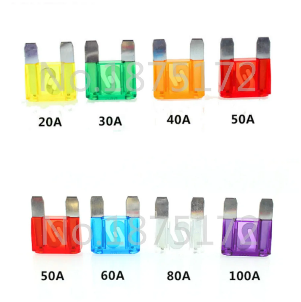 16Pcs 20~100A Amp Assorted MAXI Fuse Auto Car Boat Blade Big Size Auto fuse, 2pcs for each specification, Automotive Maxi Fuses