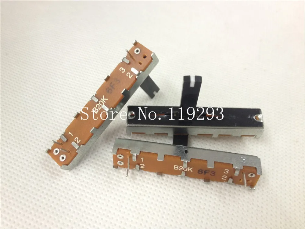 [BELLA]ALPHA slide potentiometers 4.5CM 45MM SC3043N B20K with white spots midpoint 20MM shaft--10PCS/LOT